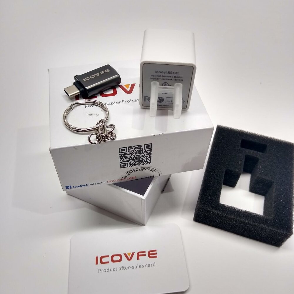 ICOVFE Pro Butler PD Charger 18W USB-C Model R5401 Compact & Portable / Keychain - Picture 3 of 7